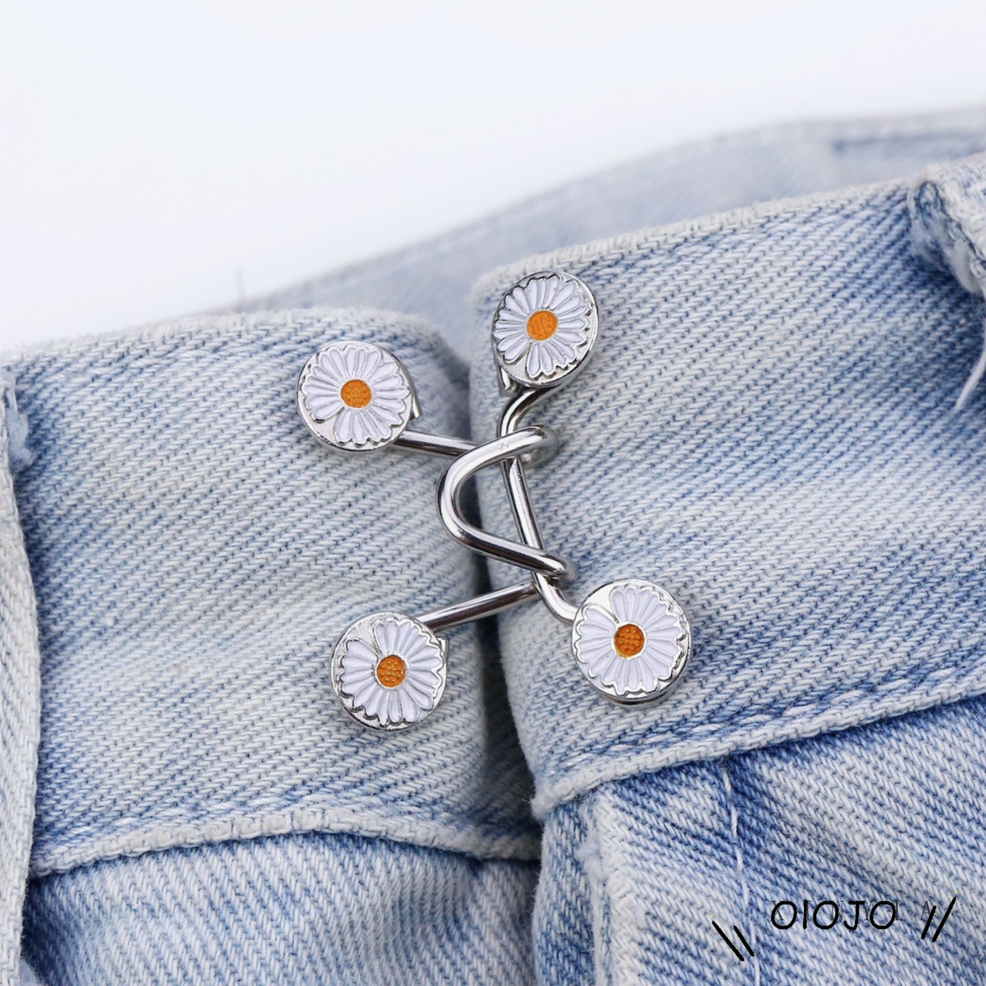 Set nút gài điều chỉnh lưng quần cho nữ thiết kế hình hoa cúc dễ thương | BigBuy360 - bigbuy360.vn
