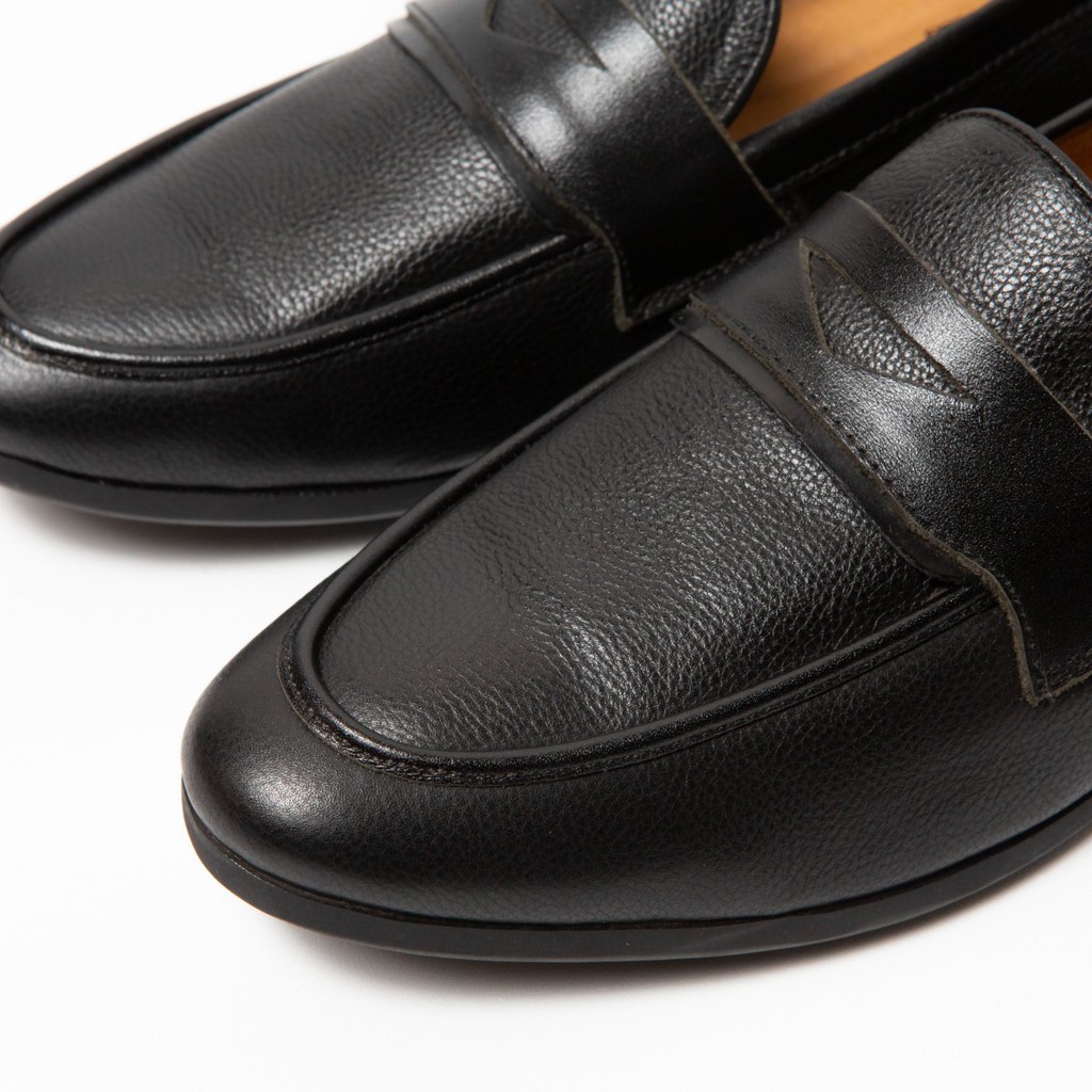 [Mã BMBAULT100 giảm đến 100K đơn 499K] Giày lười Loafers FOR da bò thật Mill hạt màu đen siêu mềm PLF22