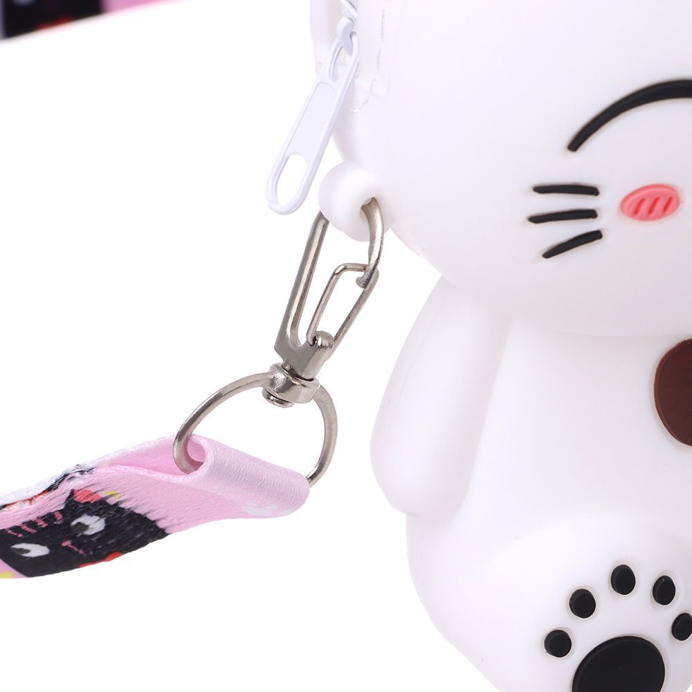 Túi đeo vai mini đựng tiền hình con mèo nhiều màu sắc cho nam và nữ