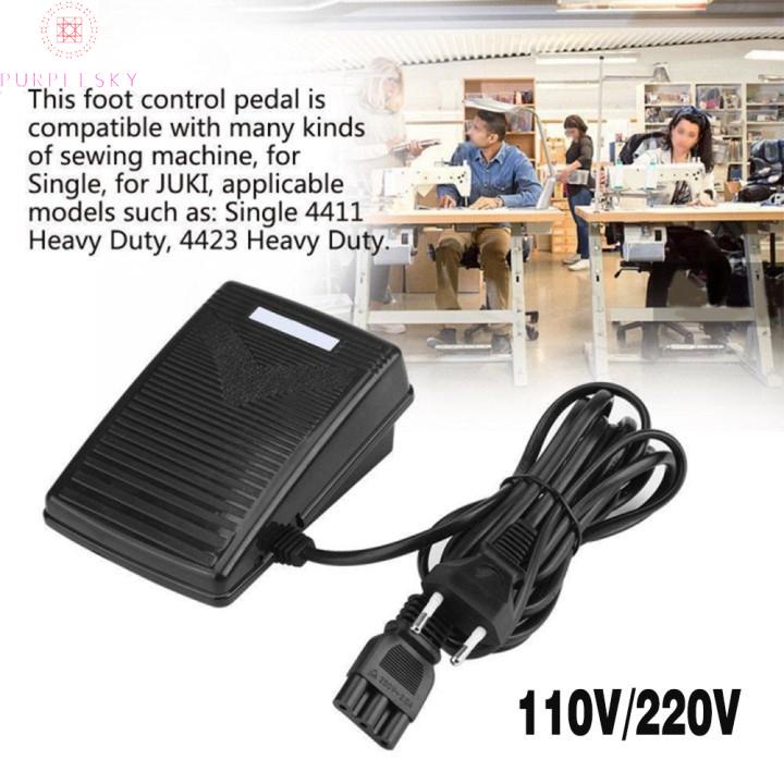 Bàn đạp điều khiển chân 50hz và dây điện cho máy may Singer-Janome