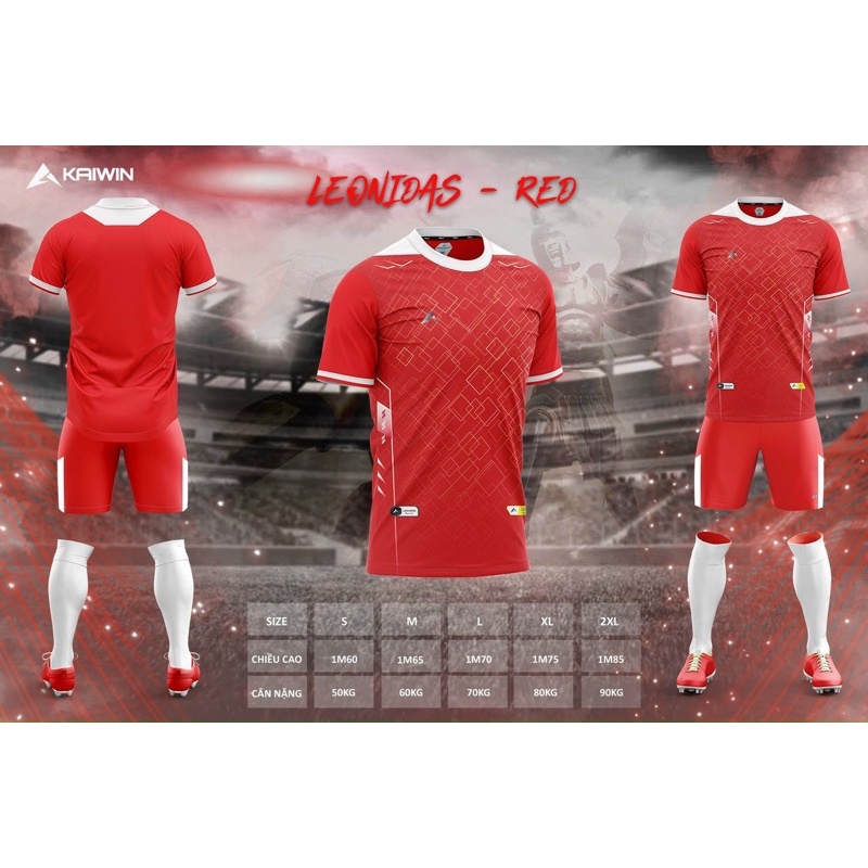 Áo bóng đá kiawin leonidas đỏ