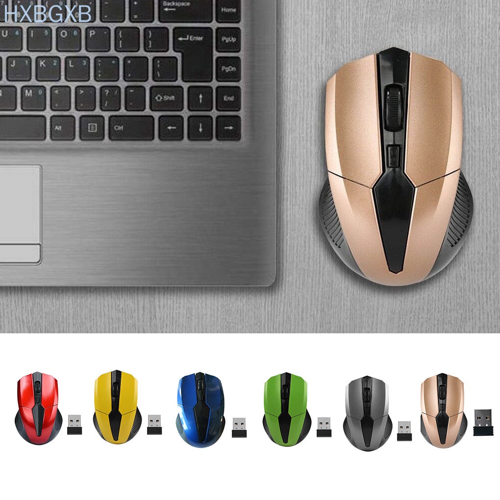 HXBG 2.4Ghz Wireless Mouse 1200DPI Adjustable Home Office Computer Game Optical Gaming Cordless Mice,Yellow