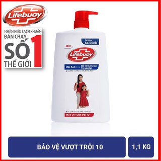 Sữa tắm Lifebuoy Bảo vệ vượt trội 10 (Đỏ) Chai 1.1kg