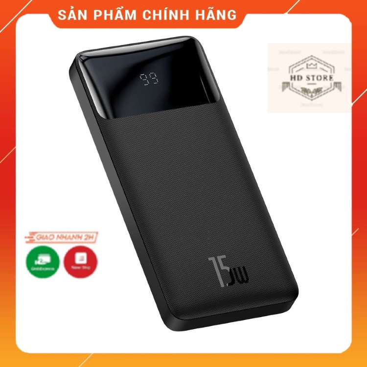 Sạc Dự Phòng Baseus 10000Mah, Hỗ Trợ Sạc Nhanh 15W. Tốc Độ Sạc Rất Nhanh, Thiết Kế Cực Đẹp. Bảo Hành 12 Tháng.