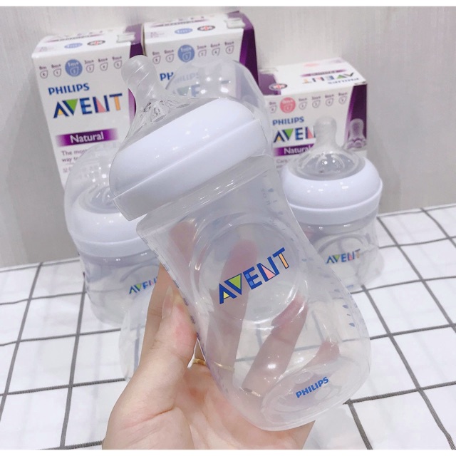 Bình sữa Avent Nature cho bé 125ml và 260ml hàng chính hãng