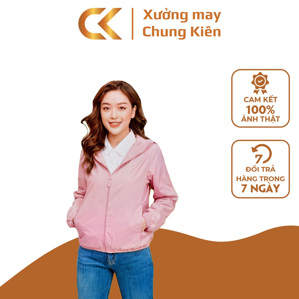 Áo Gió Nữ Hàng Vnxk Siêu Đẹp Mặc Mùa Hè Tặng Kèm Túi Đựng Tiện Lợi