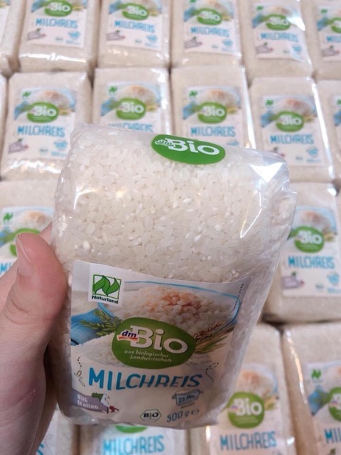 [Bio] Gạo sữa ăn dặm nguyên chất hữu cơ Bio Milchreis Đức 500gr