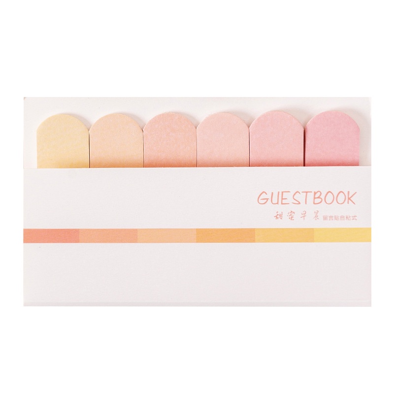 Bộ giấy dán đánh dấu sách màu cầu vồng Gradient dành cho học sinh/văn phòng