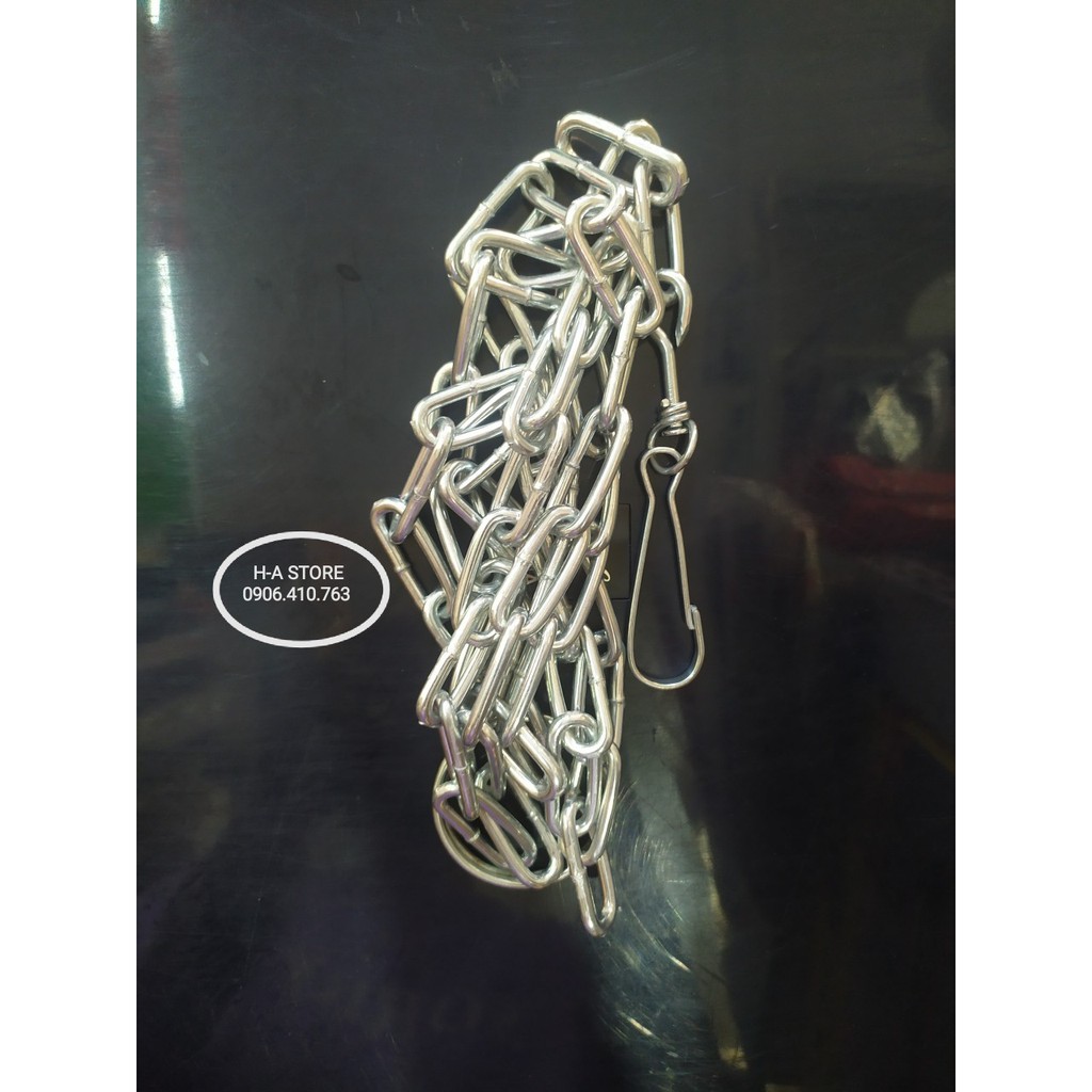 Dây xích vòng cổ chó mèo thú cưng nhỏ 2li / trung 3li / lớn 4li dài 1m45