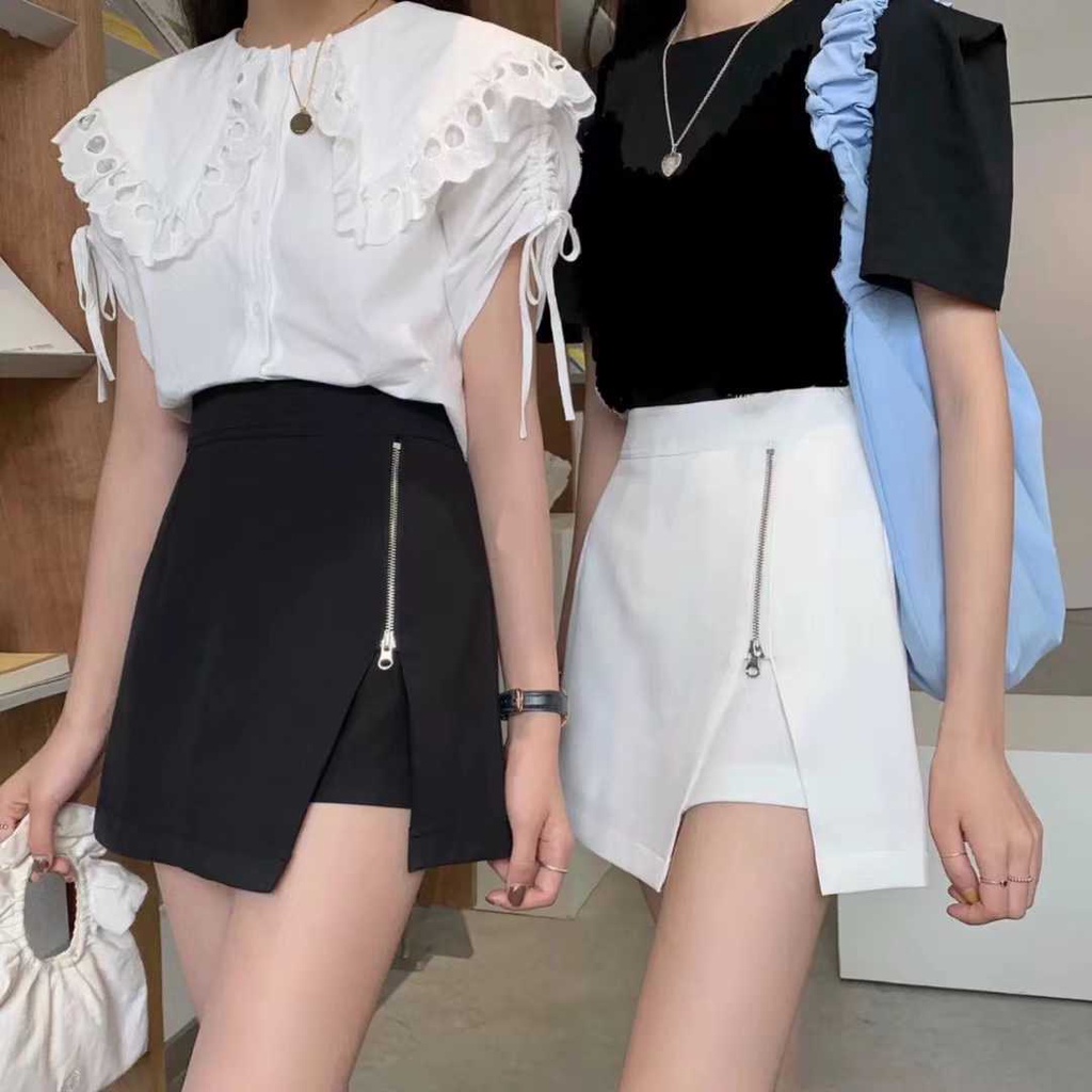Quần Váy Nữ Lưng Cao Khóa Cạnh M186