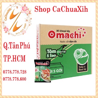 Mì khoai tây Omachi tôm chua cay 5 sao 78g thùng 30 gói