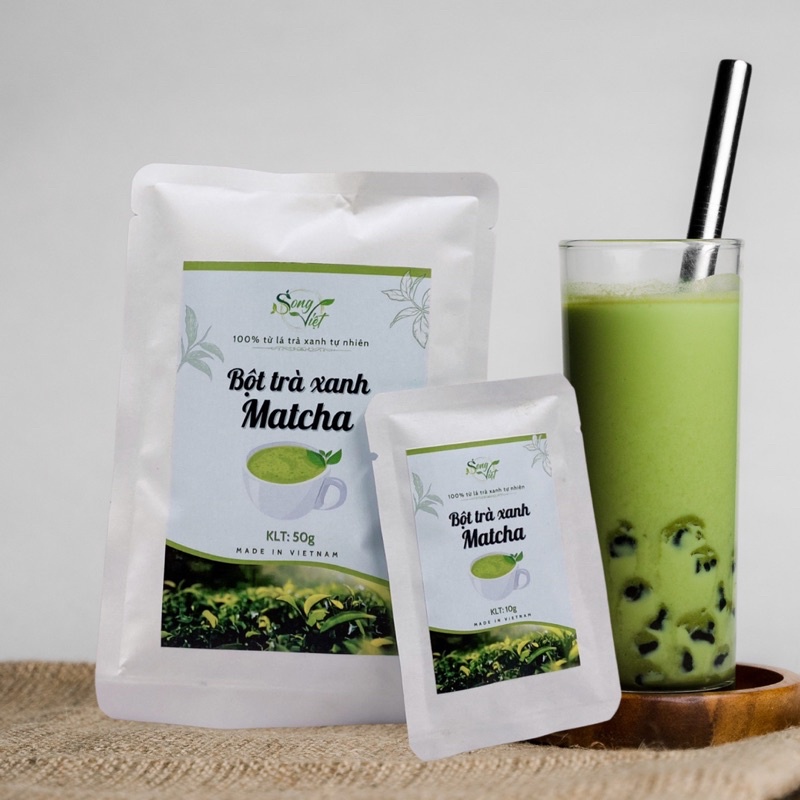 Matcha Trà xanh pha chế, làm bánh Song Việt gói 50Gram