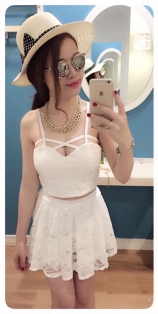 Áo thun nữ Đan dây croptop | BigBuy360 - bigbuy360.vn