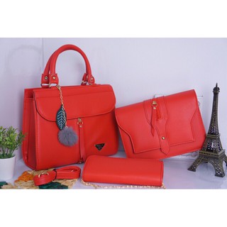 Bộ 3 túi ví PRADA kèm bông