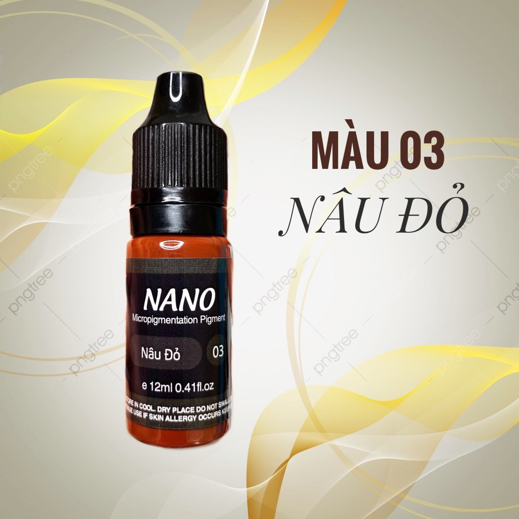 Mực Phun Xăm Nano Siêu Bám.Bong Giữ Màu 90-95% Màu Nâu Đỏ Xử Lý Trổ Xanh. Có Chai Dùng Thử 10ml giá 399k