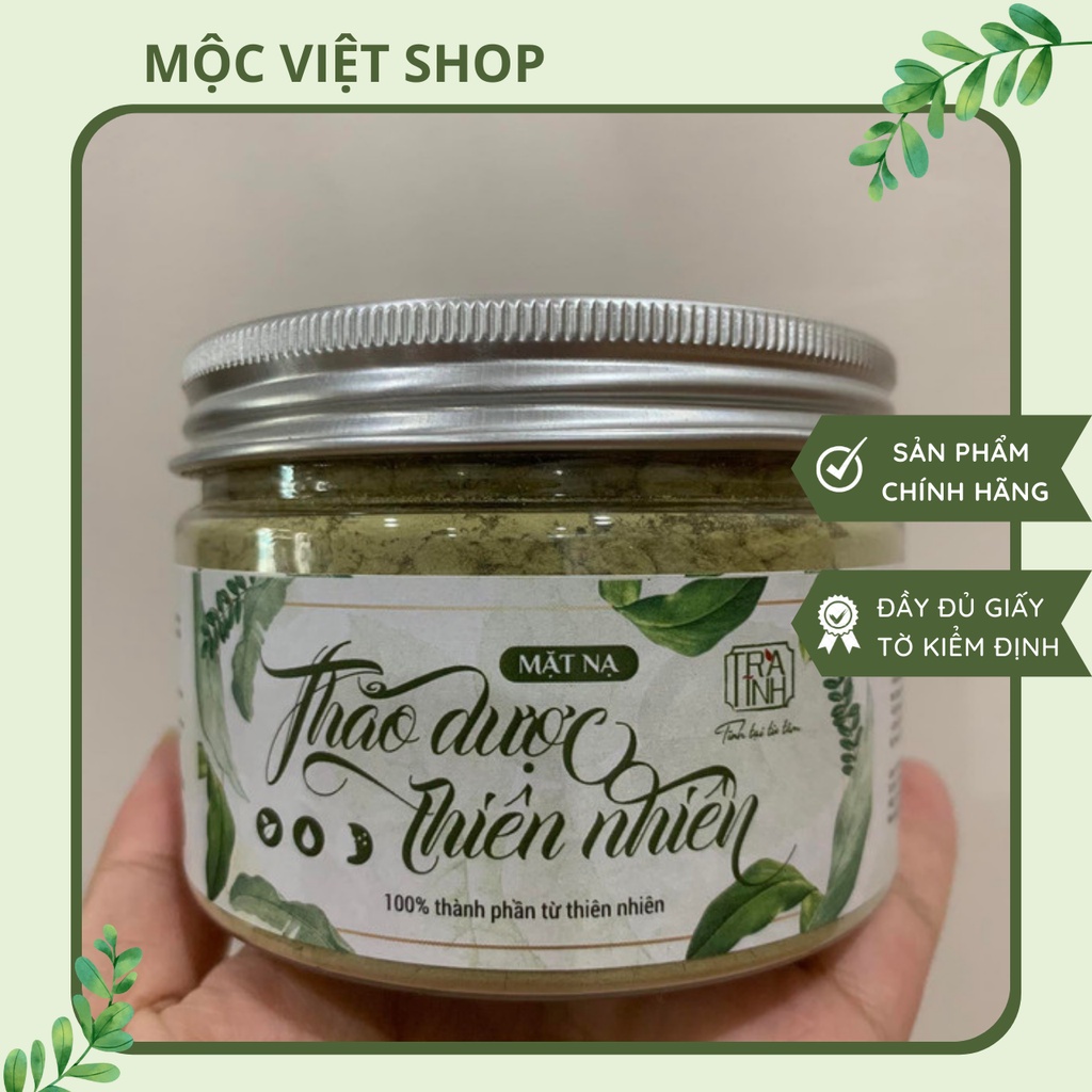 Mặt nạ Thảo Dược Thiên Nhiên Trà Tĩnh Dạng Lột Tiện Dụng Trắng Mịn Da - Mộc Việt shop