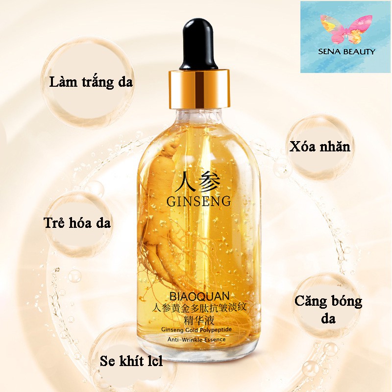 Serum Dưỡng Ẩm Trẻ Hóa Da Xóa Nhăn Chiết Xuất Nhân Sâm Vàng Ginseng Gold Polypeptide 100ML