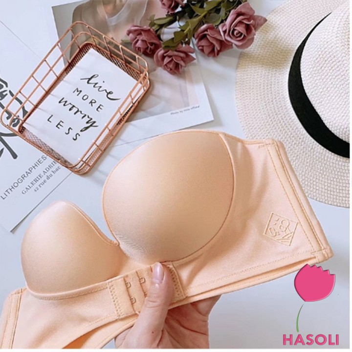 Áo Lót Không Dây Không Gọng-Áo Ngực Không Dây Nâng Ngực Chống Tuột Cài Trước Sexy AL17