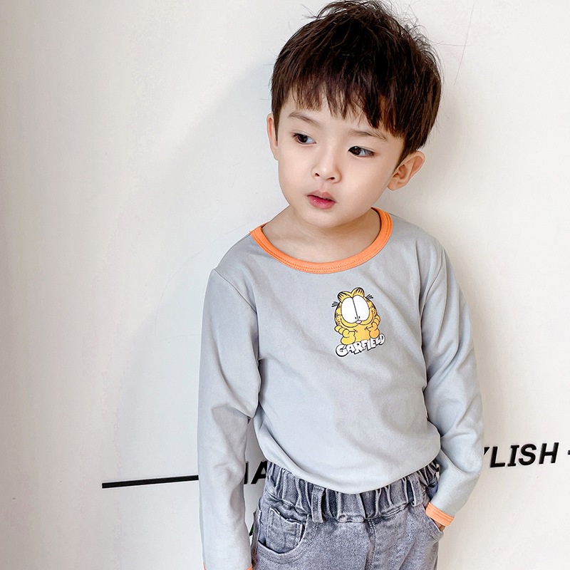 Áo thun tay dài phong cách Hàn Quốc thời trang mùa thu dành cho trẻ em