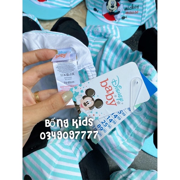 Mũ Bé Trai Mickey Kẻ Xanh Trời DN