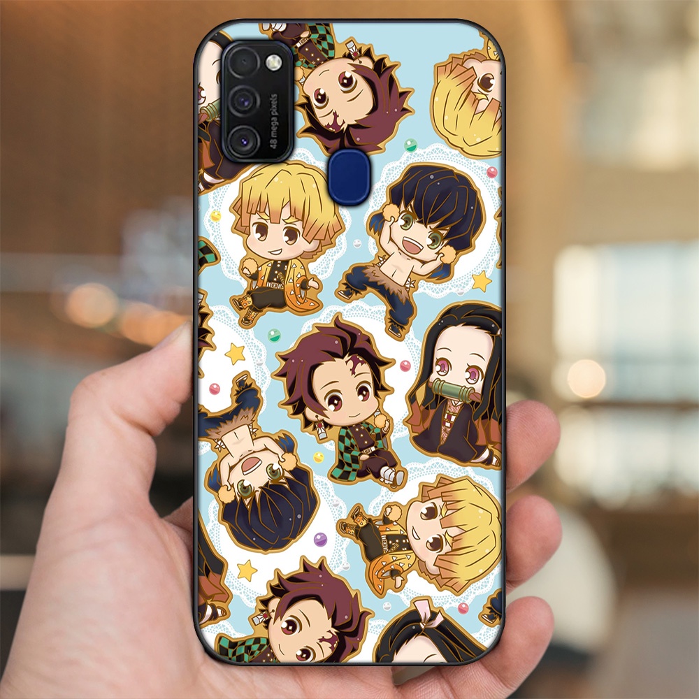 Ốp lưng Samsung M21, M30S viền đen in hình Zenitsu Kimetsu no Yaiba