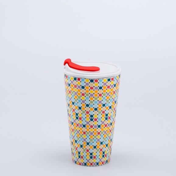 Ly Sứ Dưỡng Sinh Minh Long 0.48 L + Nắp Ống Hút - Mosaic