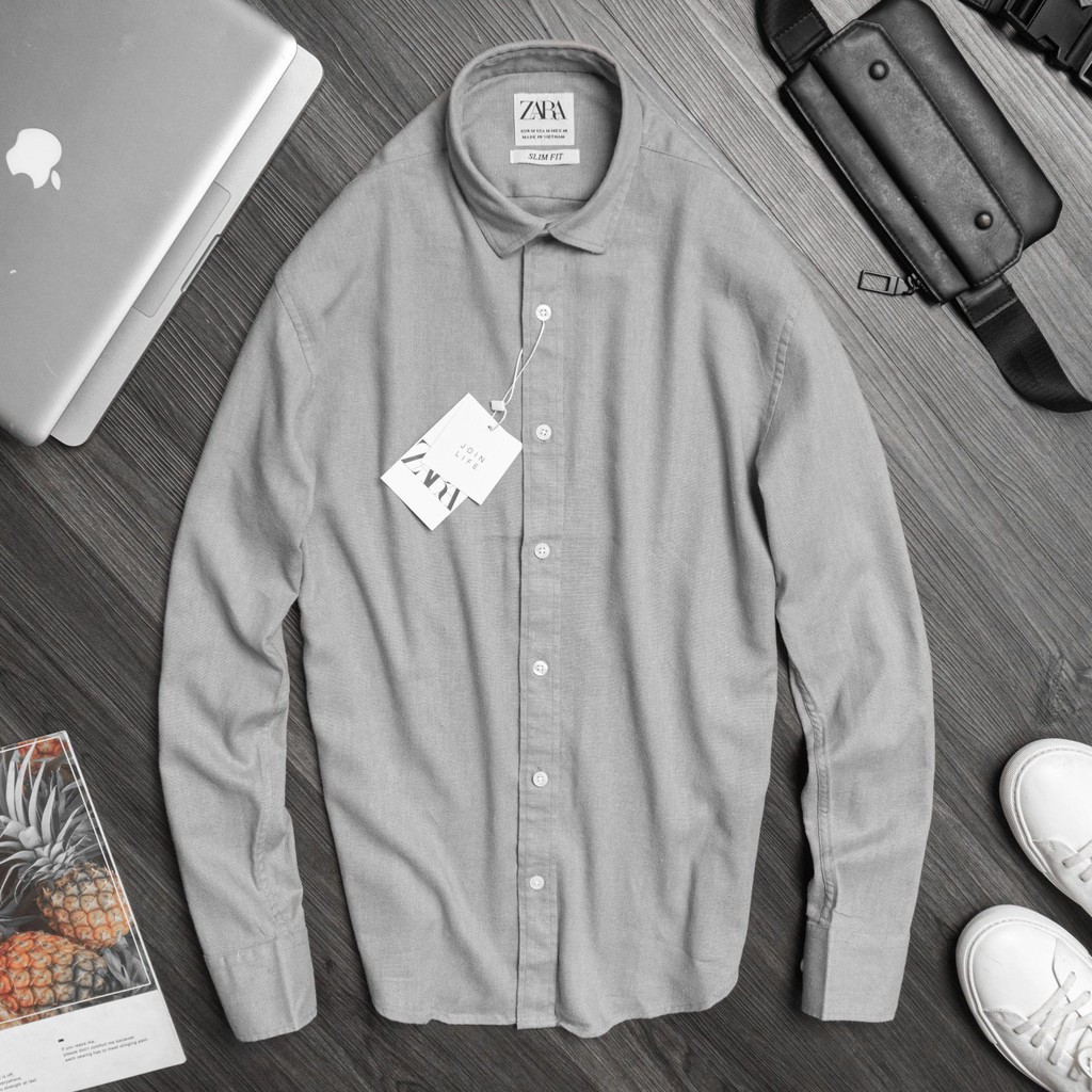 Áo sơ mi nam dài tay cổ bẻ vải linen cao cấp dày dặn mềm mịn không nhăn dáng ôm chuẩn form ASM04