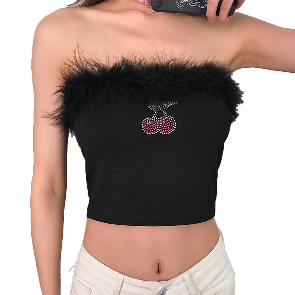 Áo Croptop Không Tay In Họa Tiết Gợi Cảm Cho Nữ