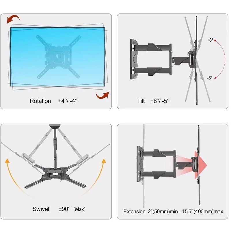 Giá treo tivi đa năng xoay 180 độ cho tivi 32-55 inch P4