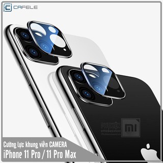 Bộ 2 miếng cường lực CAFELE cho Apple iPhone 11 Pro / 11 Pro Max Cường Lực CAMERA + Khung viền Nhôm CAMERA