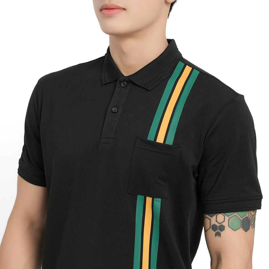 Áo Polo Nam Cổ Bẻ Phối Kẻ Sọc H-Zet - Chất Vải Polo Cá Sấu Cao Cấp