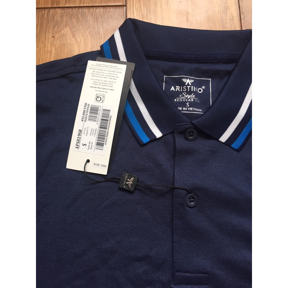 Size S -  Áo polo ngắn tay nam Aristino sale  APS019S8, dáng reguler fit, chát liệu coolmax, màu sắc nét