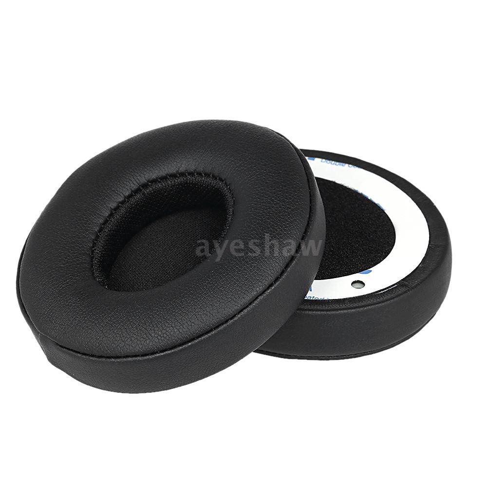 Ayeshaw 2Pcs Replacement Earpads Ear Pad Cushion for Beats Solo 2 / 3 On Ear Wireless Headphones Blu