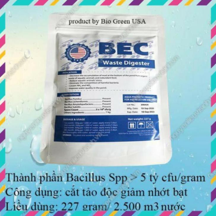 ComBo 2 Gói BZT-BEC⚡ Bộ đôi Vi Sinh Cắt Tảo, Giảm Nhớt Bạt, Xử Lý Đáy, Bùn ao Tôm