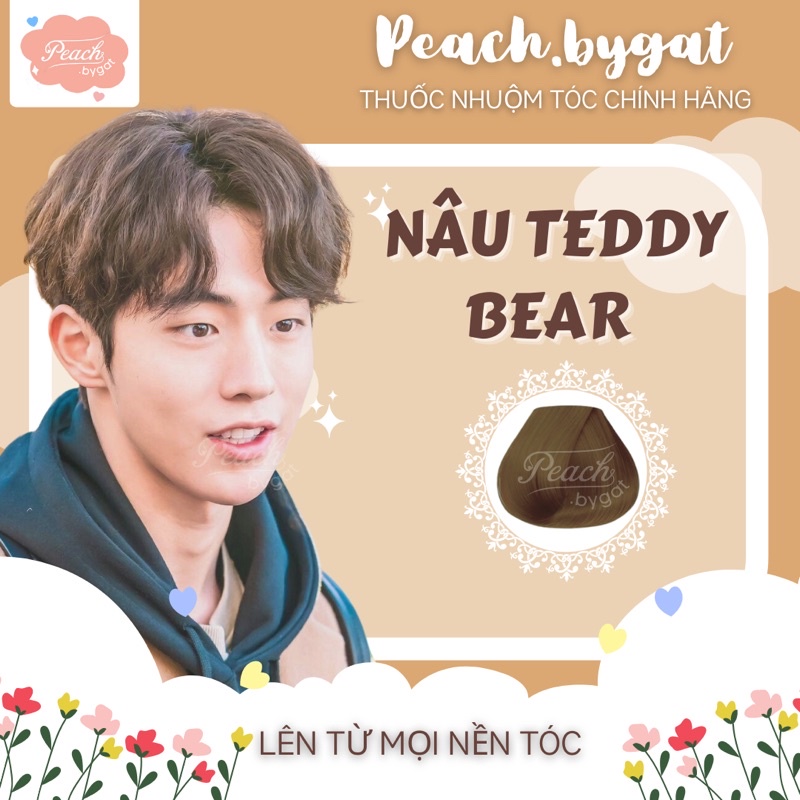 Thuốc nhuộm tóc Nam màu NÂU TEDDY BEAR không cần sử dụng thuốc tẩy tóc của Peach.bygat