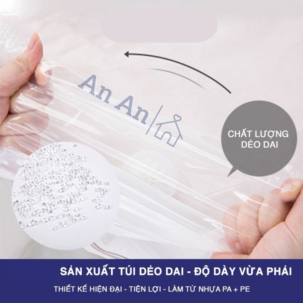 Túi Đựng Quần Áo Hút Chân Không Bằng Tay,Túi Zip Hút Chân Không Đựng Quần Áo Chăn Mền Gối Thông Minh