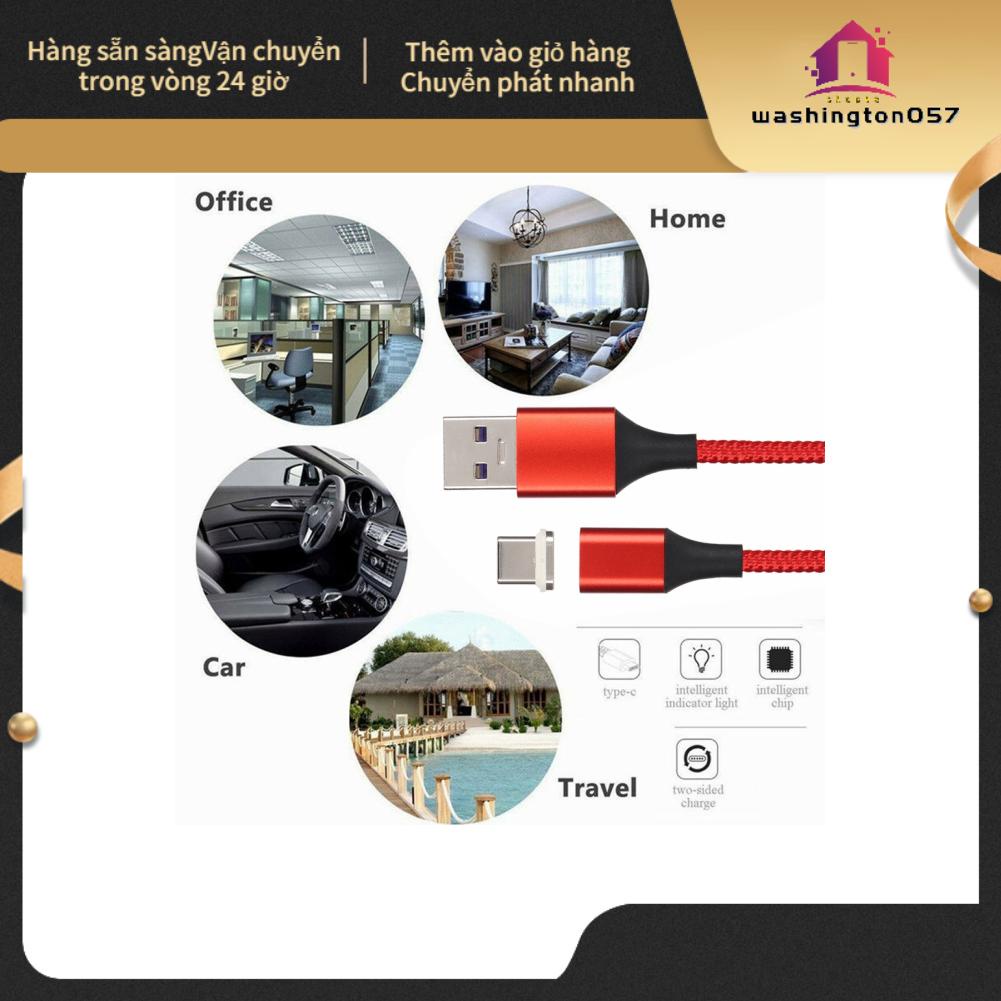 Washington057 5A Magnetic Cellphone Fast Charging Cable Mobile Phone Data Line for TypE C