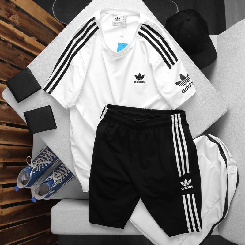 [Mã SKAMA06 giảm 8% tối đa 50K đơn 250K] BNA12 - BỘ DA.S NAM TRƠN CỘC TAY 3 SỌC | BigBuy360 - bigbuy360.vn