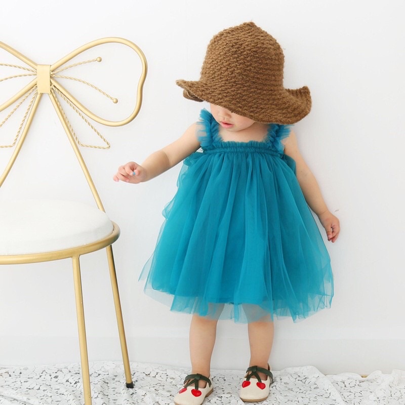 Đầm tutu hai dây dễ thương cho bé gái, THEMOON SHOP đầm công chúa bé gái