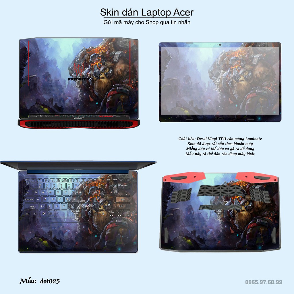 Skin dán Laptop Acer in hình Dota 2 _nhiều mẫu 5 (inbox mã máy cho Shop)