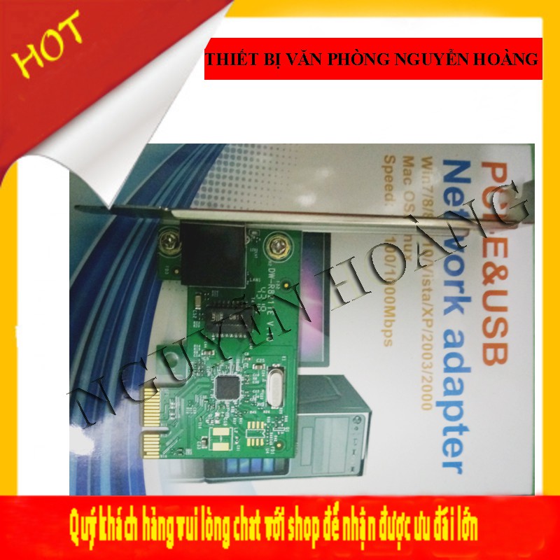 Card mạng main H61 khe PCI 1x