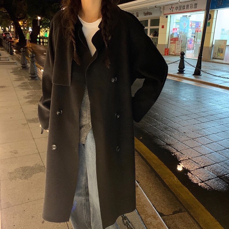 Áo mangto dạ dáng dài chất da len siêu dày dặn ( hàng chuẩn ảnh ) | BigBuy360 - bigbuy360.vn