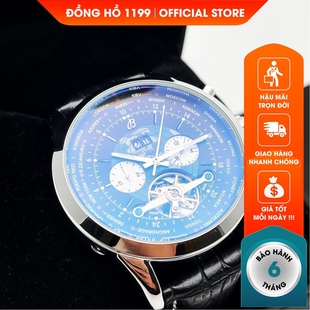 [QUÀ TẶNG] Đồng hồ cơ - Đồng Hồ Dây Da Nam Lịch Lãm Mẫu Mới Nhất 2021 Kiểu Dáng Sang Trọng Đơn Giản 7438 - 1199 Watches | BigBuy360 - bigbuy360.vn