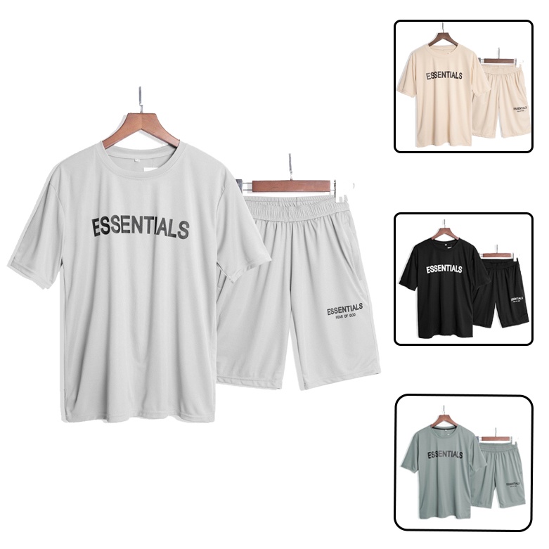 Bộ Đồ Nam Mùa Hè Essentials Cộc Tay Mùa Hè Phong Cách Thời Trang Mixxstoreno.1 QA NAM 113