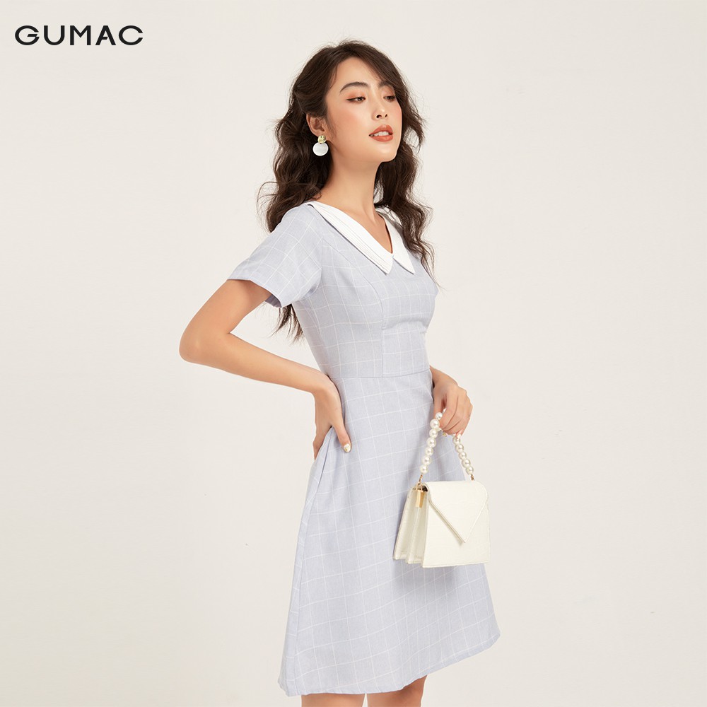 Đầm nữ ôm body GUMAC caro đủ màu, thiết kế thời trang DB115 | BigBuy360 - bigbuy360.vn