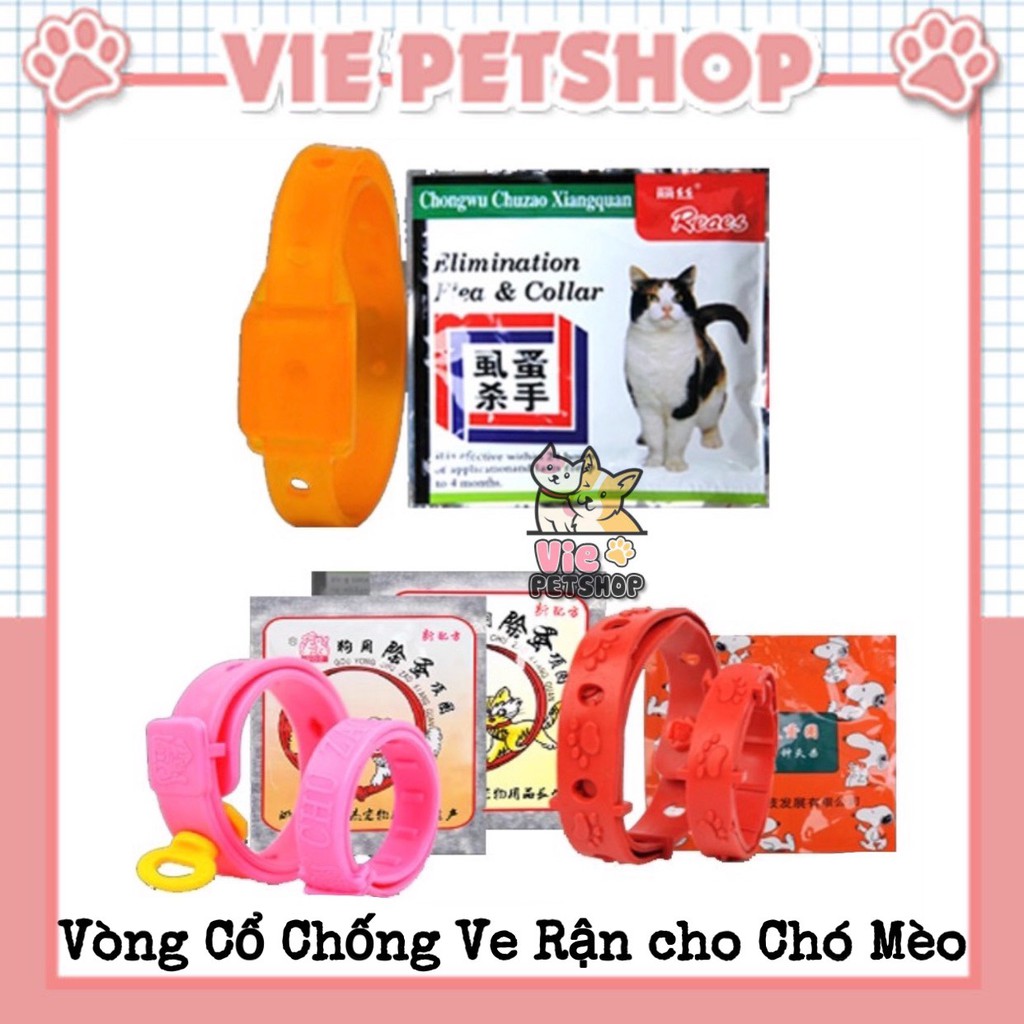 Vòng Cổ Chống Ve Rận Bọ Chét cho Chó Mèo | Vie PETSHOP