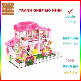 Tranh ghép mô hình 3d - Tranh xếp mô hình sáng tạo tư duy cho bé loại to