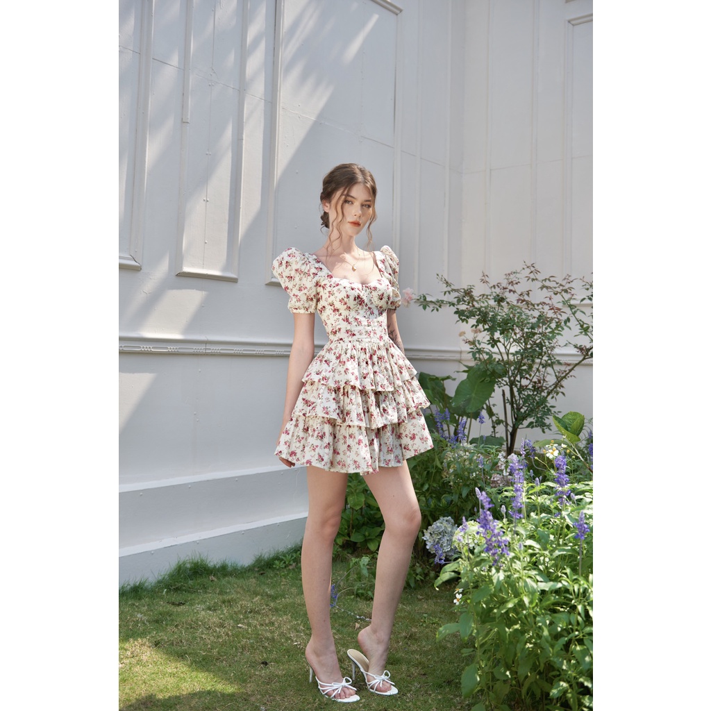 TIFFANY STUDIOS - VÁY THIẾT KẾ 3 TẦNG PINK ROSE - DOSE DRESS.