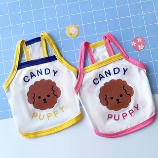 Áo 2 dây mặt poodle cho chó mèo