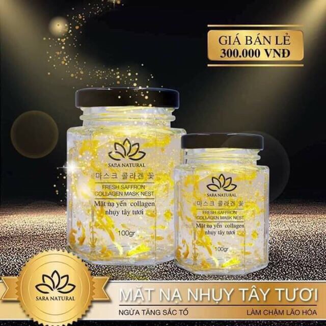 Mặt nạ ngủ colagen yến tuơi sara_full box